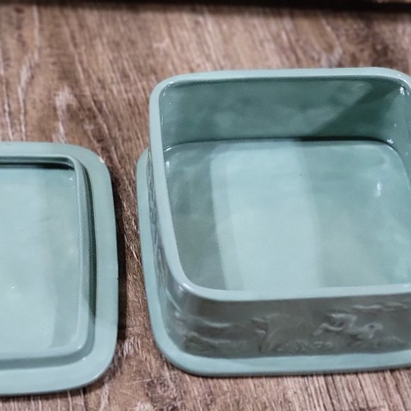 vintage handcrafted unicorn design  ceramic lidded trinket box - Picture 9 of 15